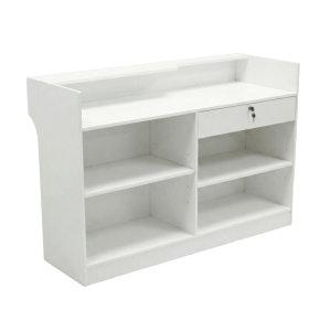 48" White Checkout Counter | Ledgetop