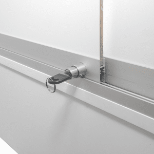 White Display Case 70" Key Lock