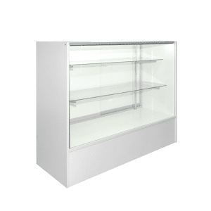 White Full Vision Display Case 48" Side Full