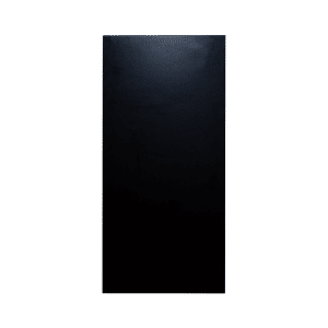 Retail Display Case 48” Black Full Vision featuring tempered glass shelves, plunger lock, and a sleek design.