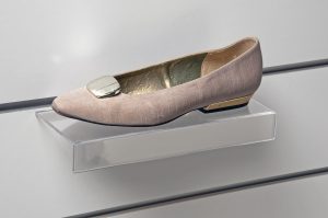 Slatwall Shoe Shelf with Sign Slot