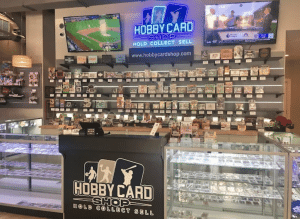 48 Inch Silver Extra Vision Display Cases in Hobby Card Shop