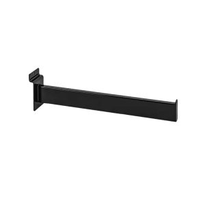 Slatwall Black 12" Rectangular Tube Straight Arm