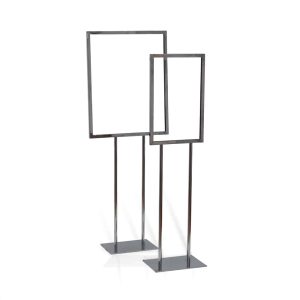 Floor Standing Bulletin Signholder with Flat Base