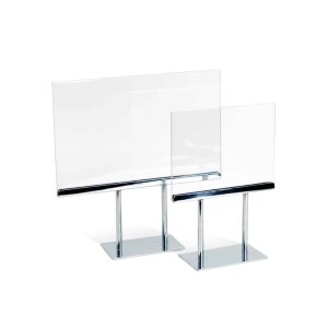Acrylic Counter Top Signholder with Stem & Base