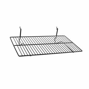Gridwall Straight Shelf Black 24" X 12"