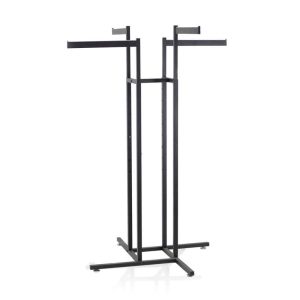 4-Way Black Rack With Straight Arms