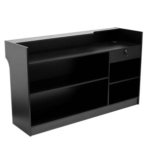 72" Black Checkout Counter | Ledgetop