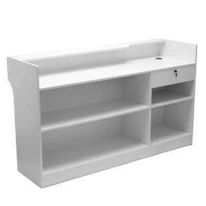 72" White Checkout Counter | Ledgetop