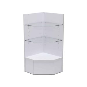 White Corner Display Case