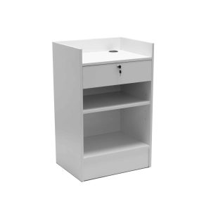 24" White Cash Register Stand