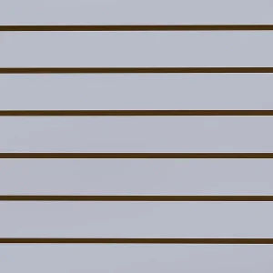 Gray Slatwall Panel 3" Groove Spacing with No Metal Inserts Closeup