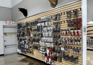 Maple Slatwall Panels in a Gun Store
