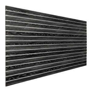 Black Slatwall Panel Woodgrain