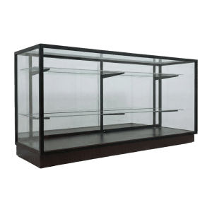 70" Black Extra Vision Display Case with RGB Base Strip | Mirror Back