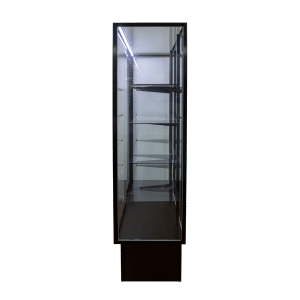 72" Black Wall Display Case with Mirror Back