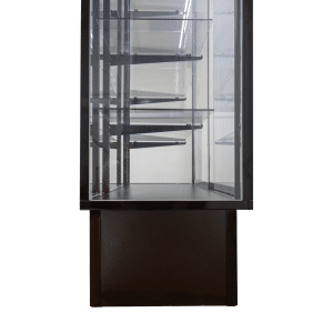 72" Black Wall Display Case with Mirror Back