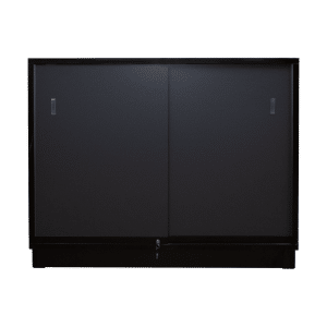 48" Black Extra Vision Display Case | Mirrored Back