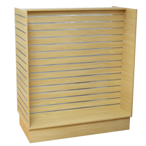 Slatwall Freestanding Unit with Aluminum Inserts | Maple