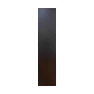 Black 78-inch wall case display with glass sliding doors, push lock, five adjustable 12-inch shelves, LED down-lights, and a matching back panel.
