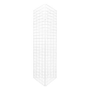Gridwall Triangle Tower Corner - White