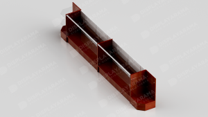 Cherry Retail Display Case Set – 48″ Full Vision (2x Display Cases, 2x Corners) Front Right
