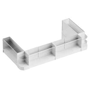 White Retail Display Case Set – 48″ Full Vision (2x Display Cases, 2x Corners)