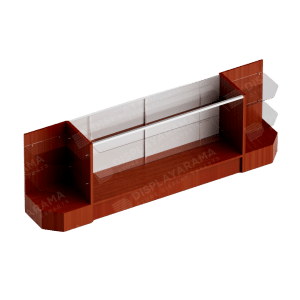 Cherry Retail Display Case Set – 48″ Full Vision (1x Display Case, 2x Corner)