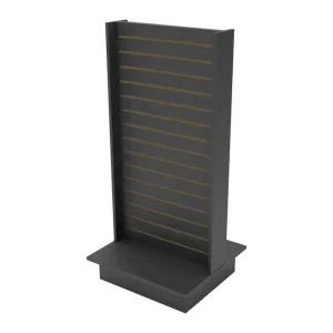 2 way slatwall merchandiser black