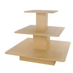 Maple 3-Tier Melamine Square Table