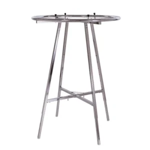 Satin Chrome Round Folding Clothing Rack - 42"