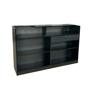Black Glass Front Checkout Counter 48" | Ledgetop