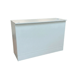 48" White Retail Cash Wrap Counter