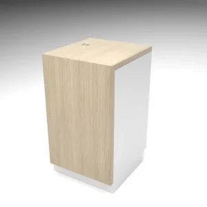 White & Raw Oak Premium Cash Wrap 24"