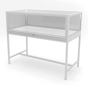 White Glass Jewelry Display Case