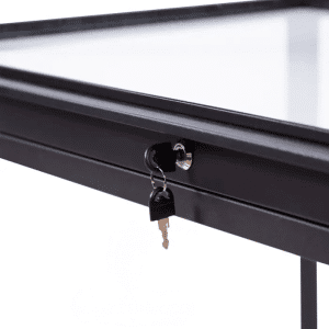 Matte Black Glass Jewelry Display Case