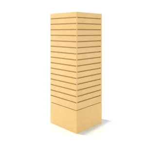 Maple Rotating Cube Slatwall Merchandiser