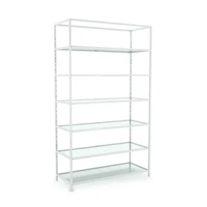 White Glass Retail Shelf Merchandiser 92"
