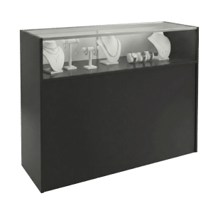 Black Jewelry Display Case 48"