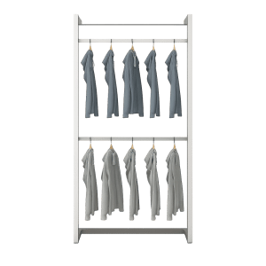 Alta Wall Display with Two Hangrails