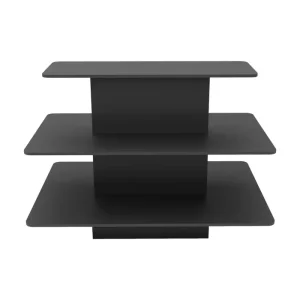 Black 3-Tier Melamine Rectangular Table