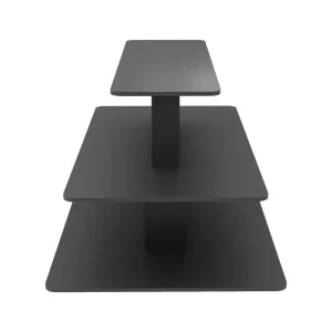 Black 3-Tier Melamine Rectangular Table