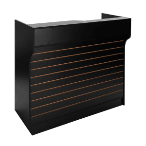 48" Black Slatwall Front Checkout Counter