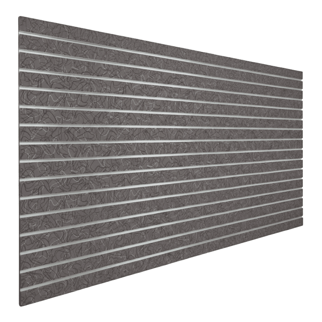 Charcoal Boomerang slatwall finish