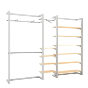 Double Alta Wall Display with Hanging & Extra Shelving