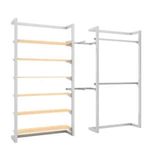 Double Alta Wall Display with Hanging & Shelving