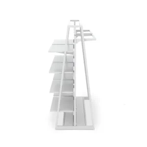 Gloss White 48" Floor Merchandiser Extended Hanging & Shelving Kit