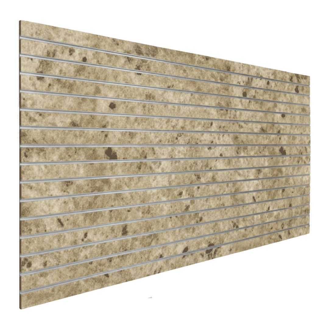 Ivory Kashmire slatwall finish