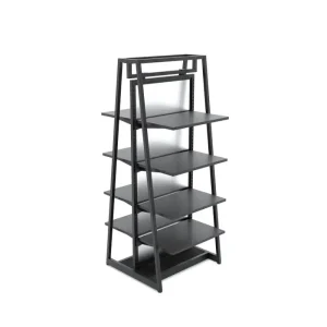 Matte Black 24" Double-Sided Floor Merchandiser Double Shelving Kit
