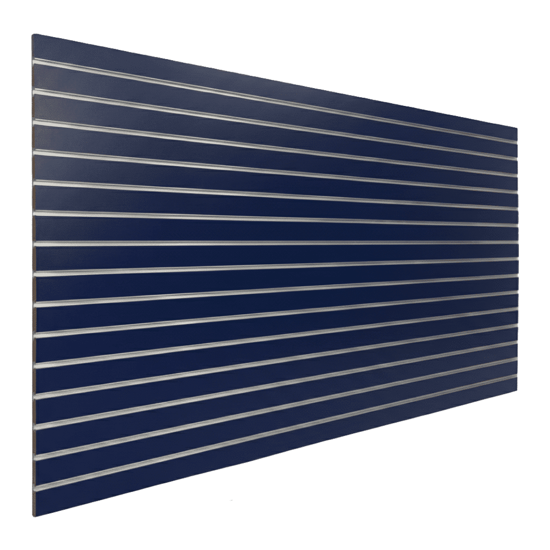 Navy Blue slatwall finish